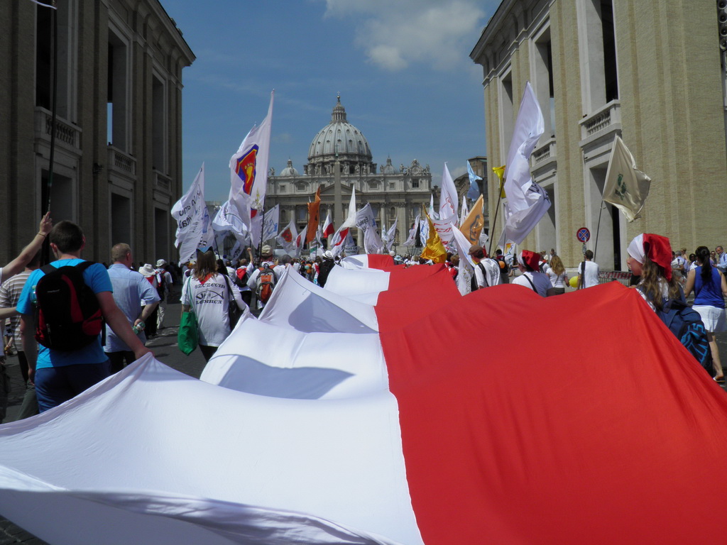 Marsz Czarnych Koszul Na Rzym Marsz dla Życia w Rzymie z udziałem młodzieży z NSPJ w Szczecinie